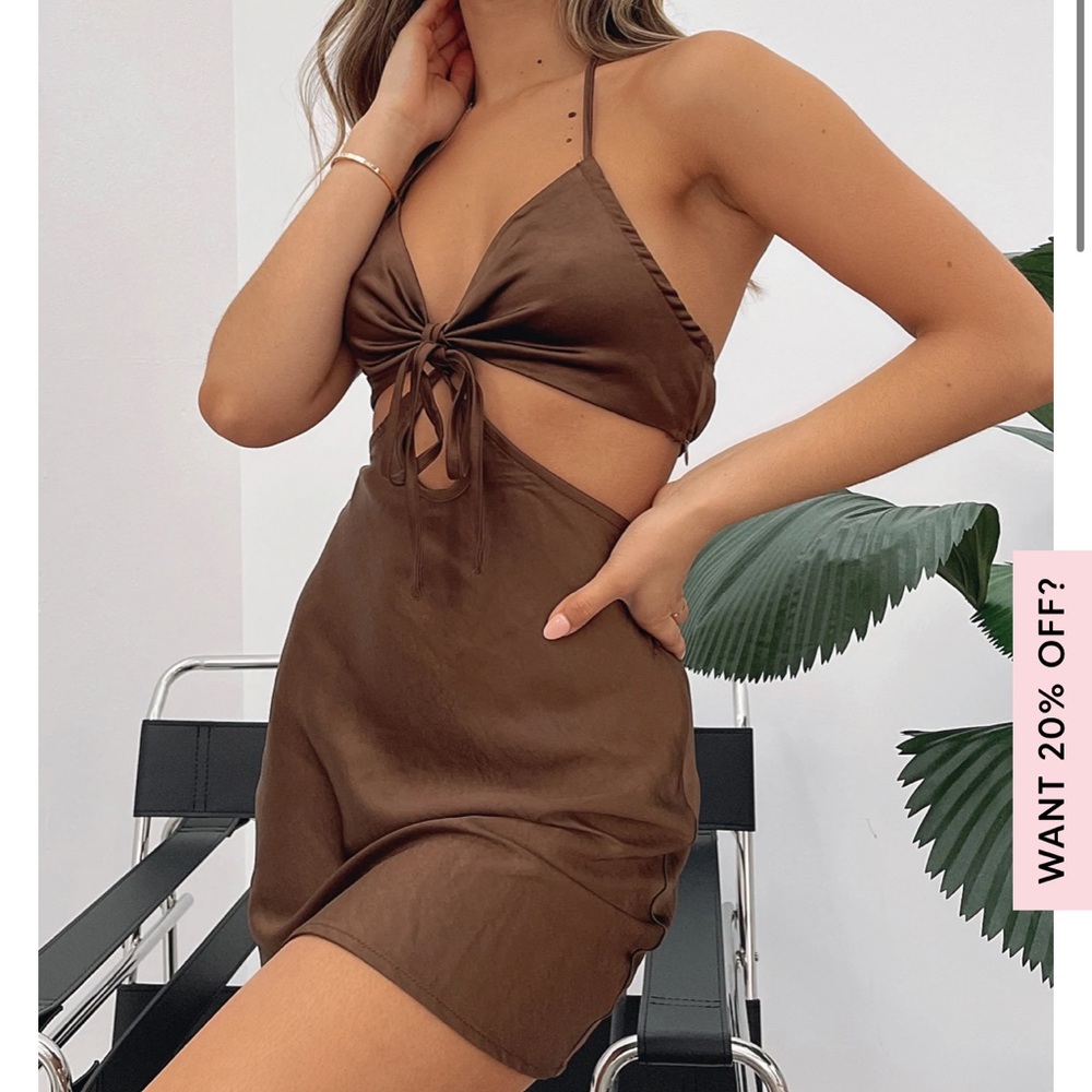 NWT City Lover Mini Dress Chocolate
